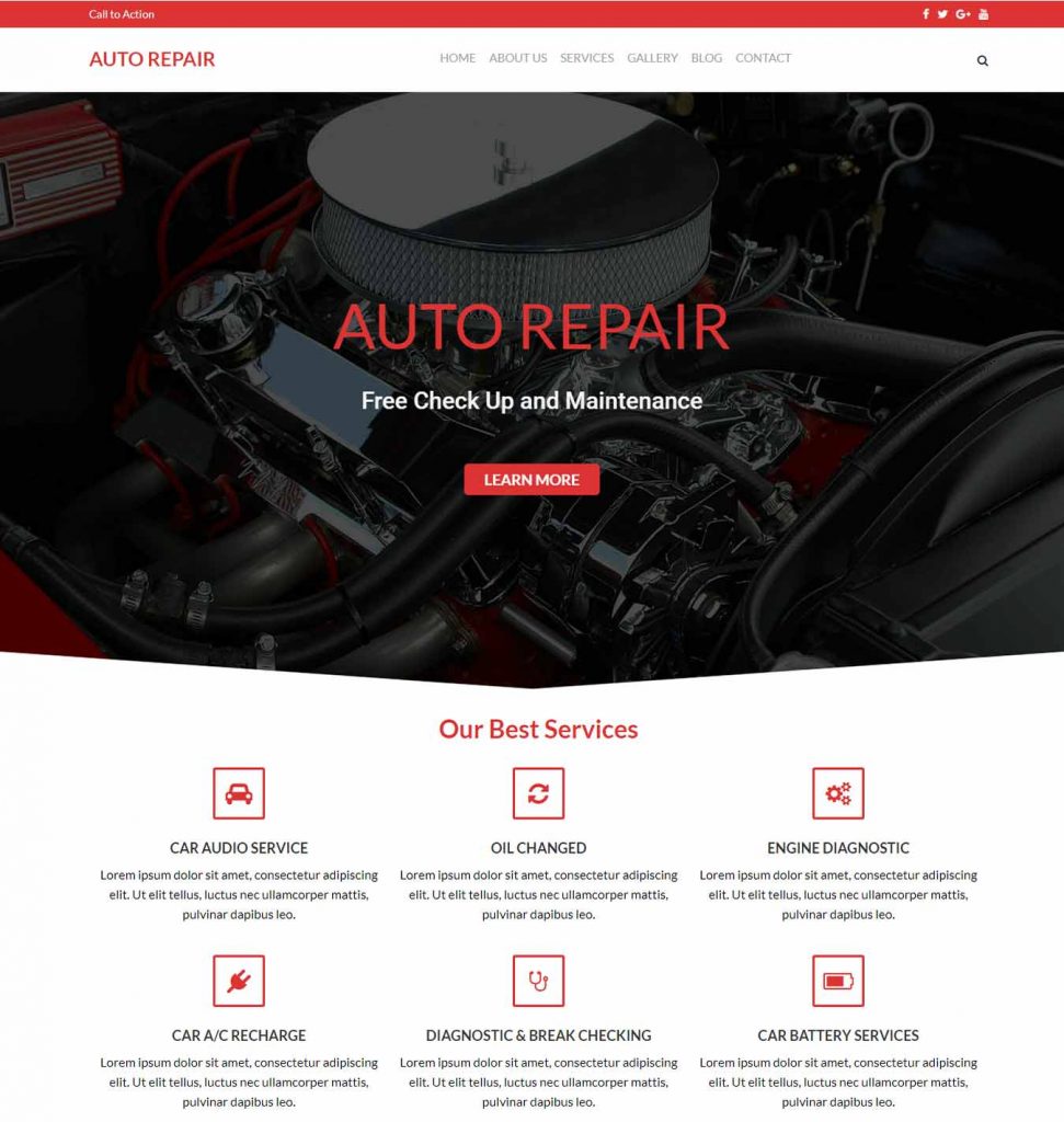 auto repair website