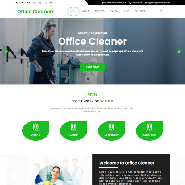 cleaning company website