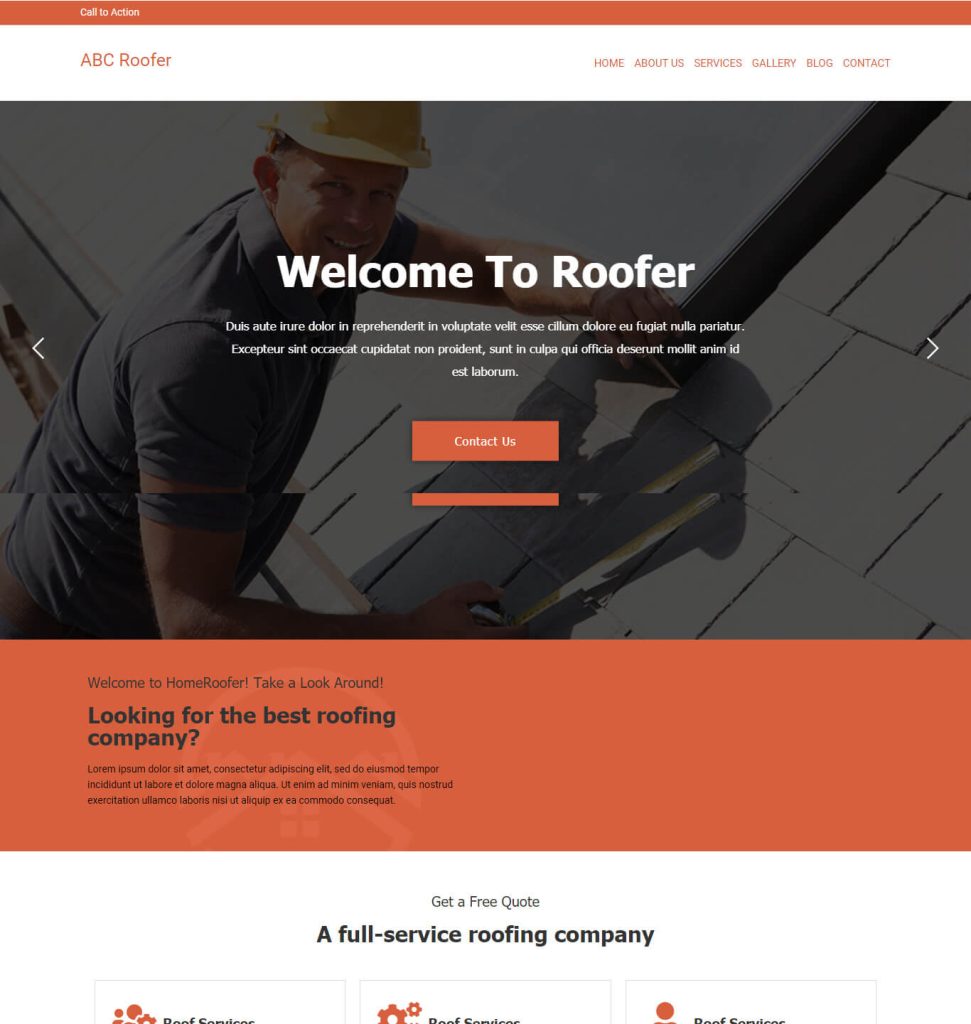 roofing website